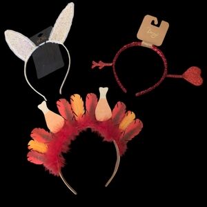 Themed Hair Bands 3 Thanksgiving Easter Valentine's Day